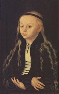 Lucas Cranach Portrait Supposed to Be of Magdalena Luther (mk05) Germany oil painting art